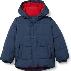 Kids Navy Blue Hooded Jacket